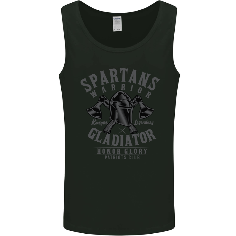 Spartans Warrior Legendary Gladiator Mens Vest Tank Top Black