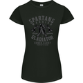 Spartans Warrior Legendary Gladiator Womens Petite Cut T-Shirt Black
