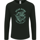 Spear Diving Under Sea Hunter Scuba Diver Mens Long Sleeve T-Shirt Black