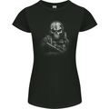 Special Forces Skull Soldier Army Gaming Gamer Womens Petite Cut T-Shirt Black
