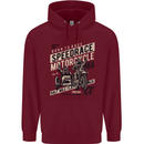 Speedrace Motorcycle Side Car Motorbike Childrens Kids Hoodie Maroon