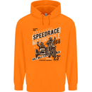 Speedrace Motorcycle Side Car Motorbike Childrens Kids Hoodie Orange