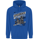 Speedrace Motorcycle Side Car Motorbike Childrens Kids Hoodie Royal Blue