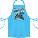 Speedrace Motorcycle Side Car Motorbike Cotton Apron 100% Organic Turquoise