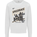 Speedrace Motorcycle Side Car Motorbike Kids Sweatshirt Jumper White
