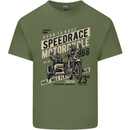 Speedrace Motorcycle Side Car Motorbike Mens Cotton T-Shirt Tee Top Military Green
