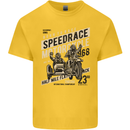 Speedrace Motorcycle Side Car Motorbike Mens Cotton T-Shirt Tee Top Yellow