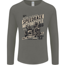 Speedrace Motorcycle Side Car Motorbike Mens Long Sleeve T-Shirt Charcoal