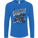 Speedrace Motorcycle Side Car Motorbike Mens Long Sleeve T-Shirt Royal Blue