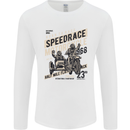 Speedrace Motorcycle Side Car Motorbike Mens Long Sleeve T-Shirt White