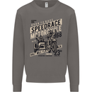 Speedrace Motorcycle Side Car Motorbike Mens Sweatshirt Jumper Charcoal