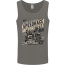 Speedrace Motorcycle Side Car Motorbike Mens Vest Tank Top Charcoal