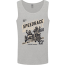 Speedrace Motorcycle Side Car Motorbike Mens Vest Tank Top Sports Grey
