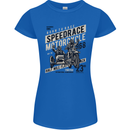 Speedrace Motorcycle Side Car Motorbike Womens Petite Cut T-Shirt Royal Blue