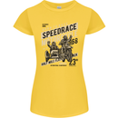 Speedrace Motorcycle Side Car Motorbike Womens Petite Cut T-Shirt Yellow