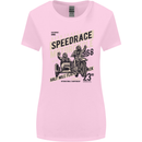 Speedrace Motorcycle Side Car Motorbike Womens Wider Cut T-Shirt Light Pink