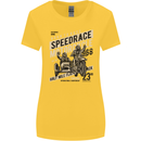 Speedrace Motorcycle Side Car Motorbike Womens Wider Cut T-Shirt Yellow