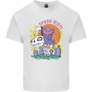 Spookolotl Funny Halloween Axolotl Grim Reaper Kids T-Shirt Childrens White