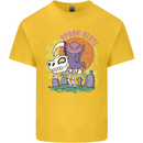 Spookolotl Funny Halloween Axolotl Grim Reaper Kids T-Shirt Childrens Yellow