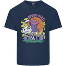 Spookolotl Funny Halloween Axolotl Grim Reaper Mens Cotton T-Shirt Tee Top Navy Blue