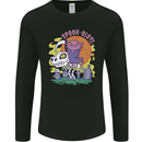 Spookolotl Funny Halloween Axolotl Grim Reaper Mens Long Sleeve T-Shirt Black