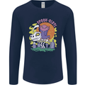 Spookolotl Funny Halloween Axolotl Grim Reaper Mens Long Sleeve T-Shirt Navy Blue