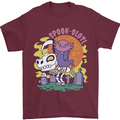 Spookolotl Funny Halloween Axolotl Grim Reaper Mens T-Shirt 100% Cotton Maroon