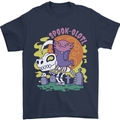 Spookolotl Funny Halloween Axolotl Grim Reaper Mens T-Shirt 100% Cotton Navy Blue