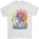 Spookolotl Funny Halloween Axolotl Grim Reaper Mens T-Shirt 100% Cotton White