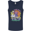 Spookolotl Funny Halloween Axolotl Grim Reaper Mens Vest Tank Top Navy Blue
