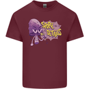 Spore Me the Details Funny Mushroom Mens Cotton T-Shirt Tee Top Maroon