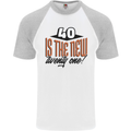 40th Birthday 40 is the New 21 Funny Mens S/S Baseball T-Shirt White/Sports Grey