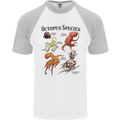 Octopus Species Sealife Scuba Diving Mens S/S Baseball T-Shirt White/Sports Grey