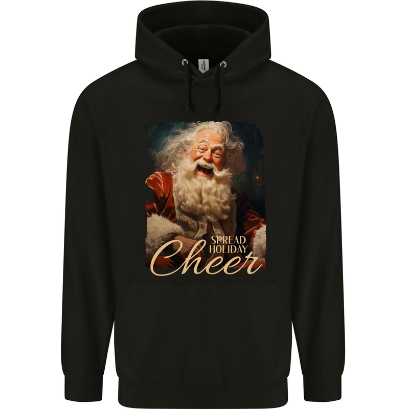 Spread Holiday Cheer Christmas Santa Xmas Childrens Kids Hoodie Black
