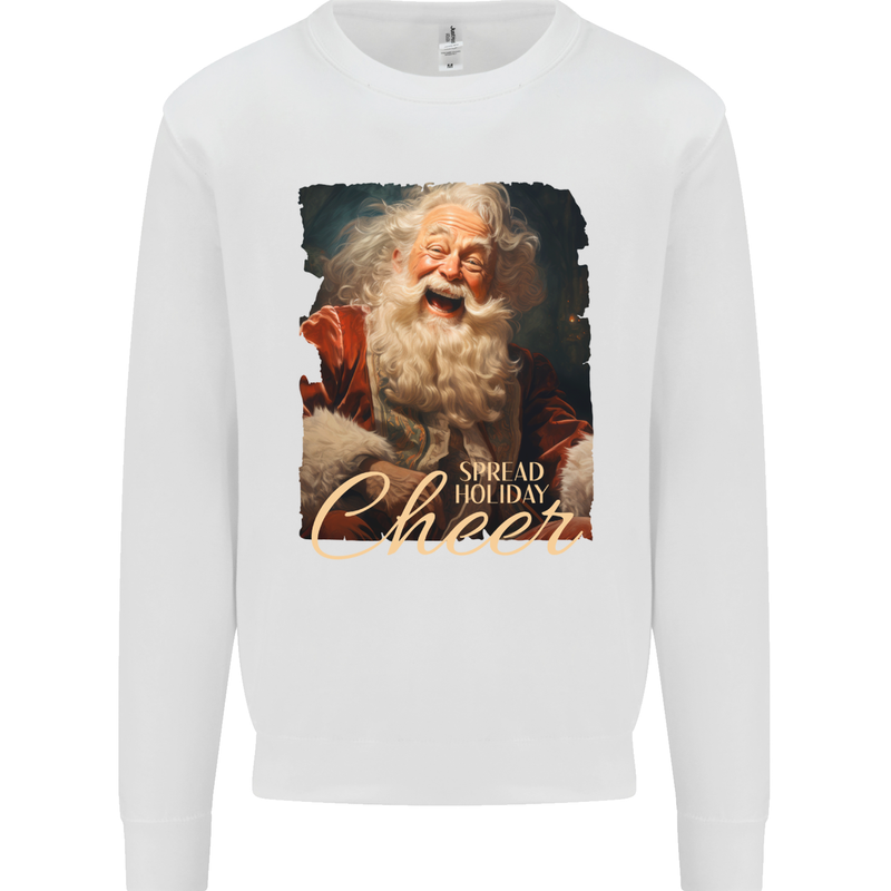 Spread Holiday Cheer Christmas Santa Xmas Mens Sweatshirt Jumper White