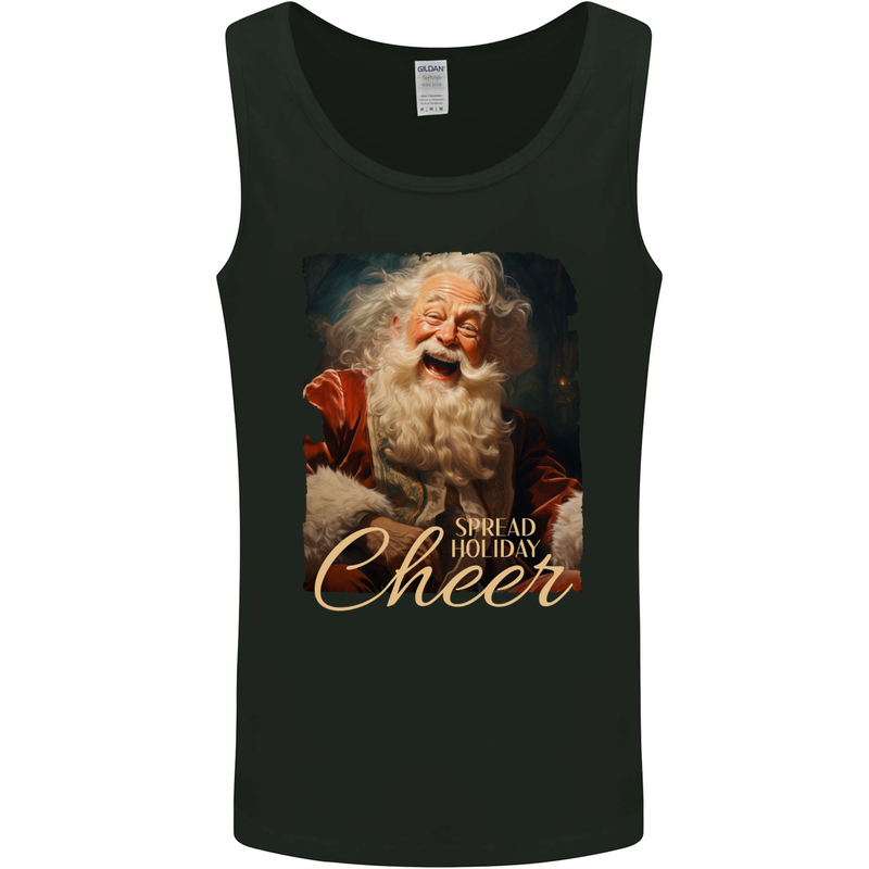 Spread Holiday Cheer Christmas Santa Xmas Mens Vest Tank Top Black