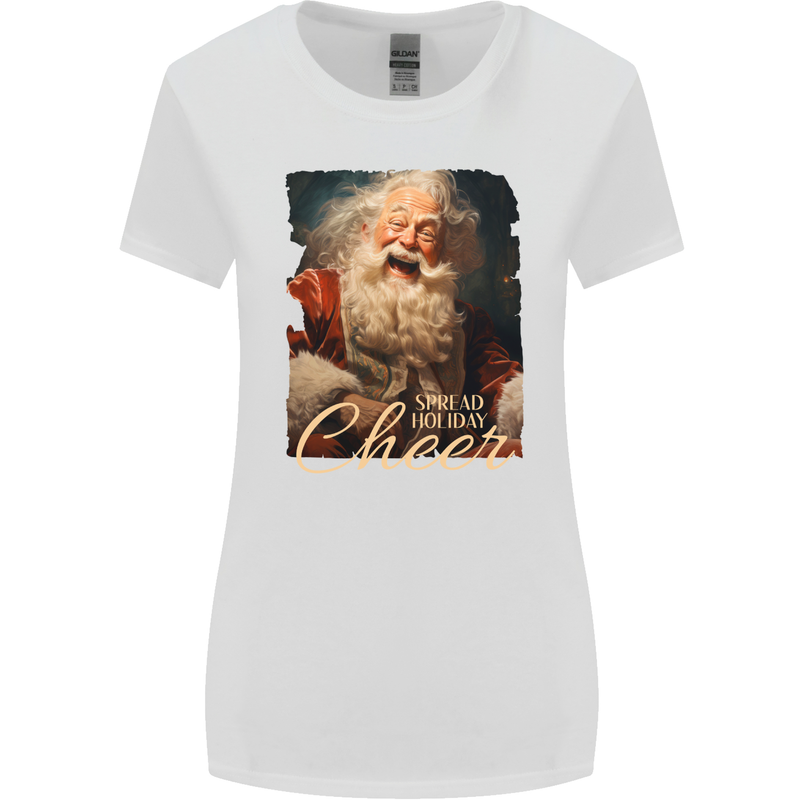 Spread Holiday Cheer Christmas Santa Xmas Womens Wider Cut T-Shirt White