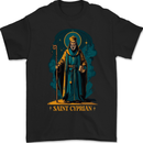 St Cyprian Saint Mens Gildan Cotton T-Shirt Black