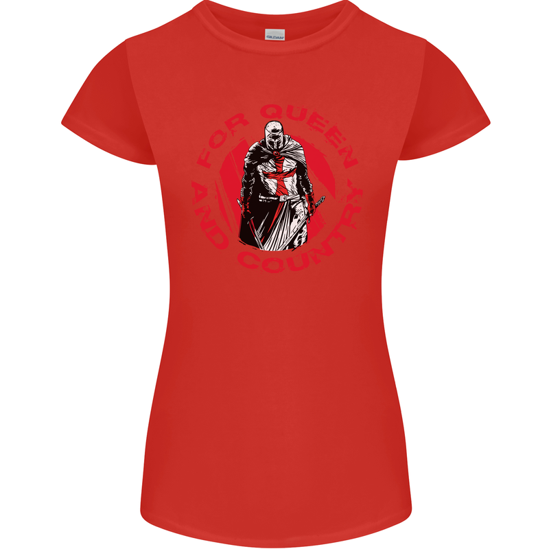 St Georges Day For Queen & Country England Womens Petite Cut T-Shirt