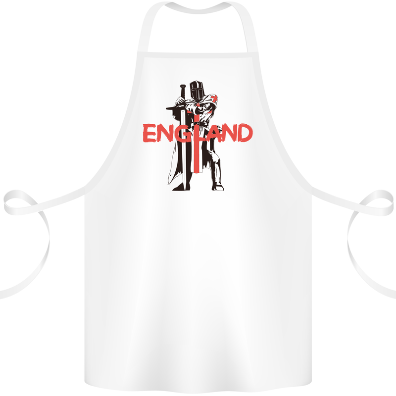 St Georges Day Knights Templar England Flag Cotton Apron 100% Organic White