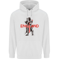 St Georges Day Knights Templar England Flag Mens 80% Cotton Hoodie White