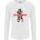 St Georges Day Knights Templar England Flag Mens Long Sleeve T-Shirt White
