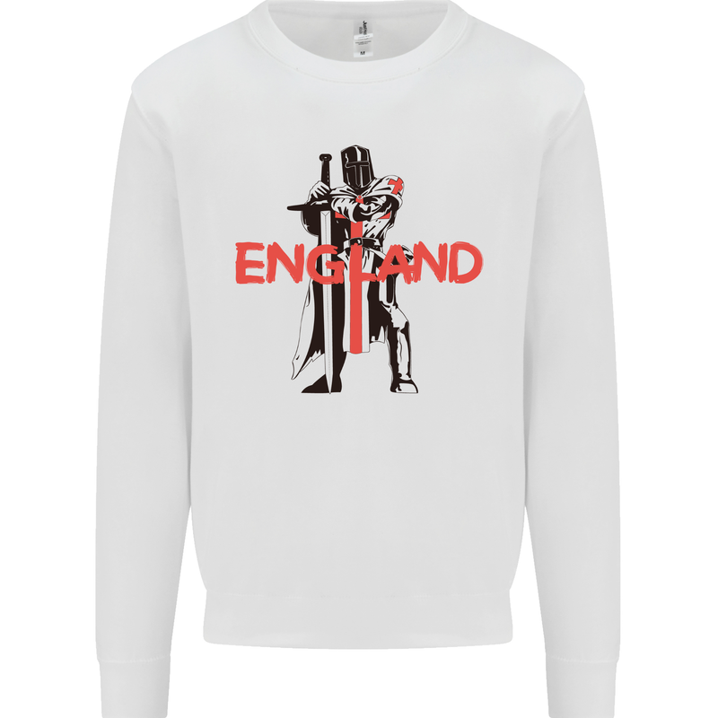 St Georges Day Knights Templar England Flag Mens Sweatshirt Jumper White