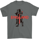 St Georges Day Knights Templar England Flag Mens T-Shirt 100% Cotton Charcoal