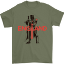 St Georges Day Knights Templar England Flag Mens T-Shirt 100% Cotton Military Green