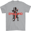 St Georges Day Knights Templar England Flag Mens T-Shirt 100% Cotton Sports Grey