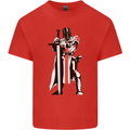 St Georges Day Knights Templar Sword Kids T-Shirt Childrens Red