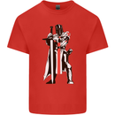St Georges Day Knights Templar Sword Kids T-Shirt Childrens Red