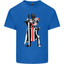 St Georges Day Knights Templar Sword Kids T-Shirt Childrens Royal Blue