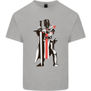 St Georges Day Knights Templar Sword Kids T-Shirt Childrens Sports Grey
